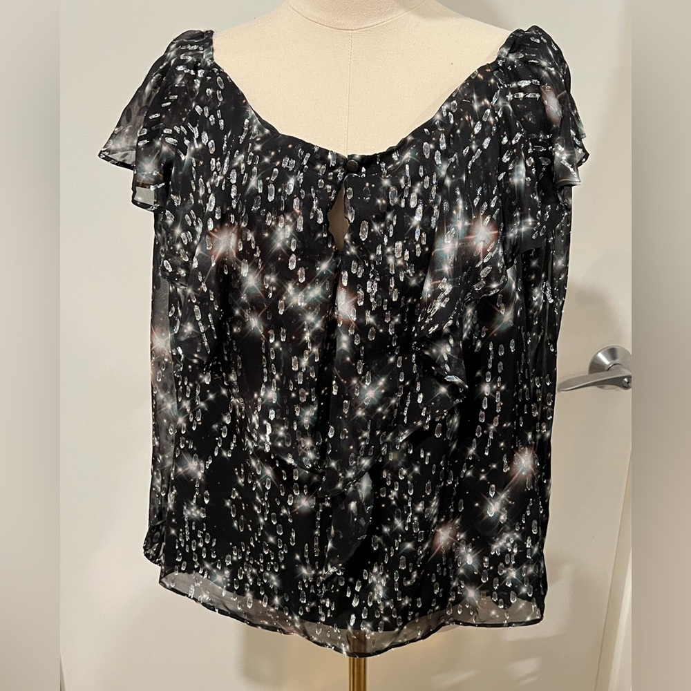 Nicole Miller Size M Blouse 85% silk